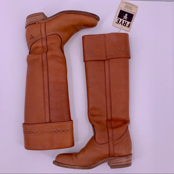 Frye Shoes - Frye Tall Cognac Leather Riding Boots